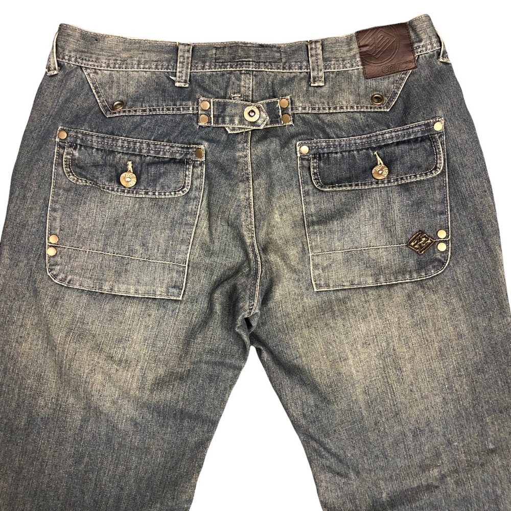 ENCYE Urban Style Hip Hop Wide Leg Denim Jeans Men's 38